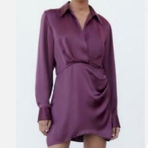 ZARA Women’s Burgundy Mini Dress